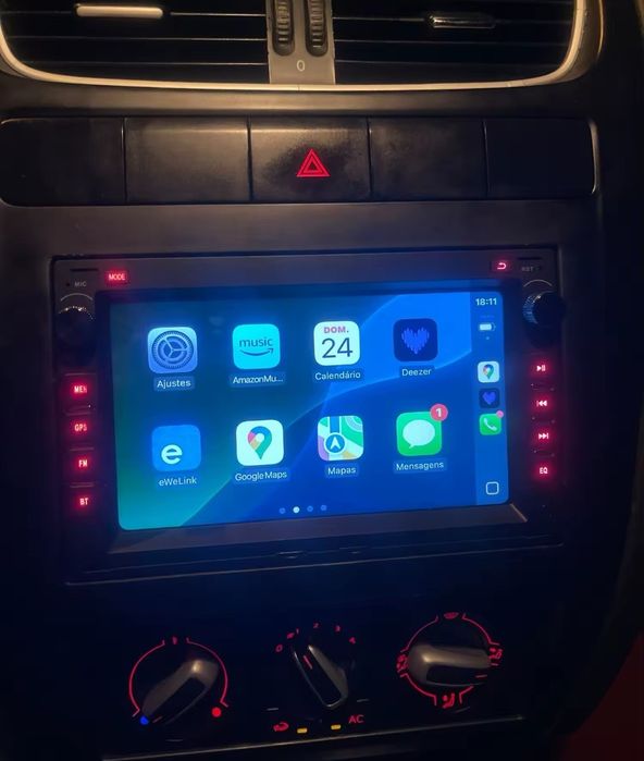 Rádio Android 14 com GPS Volkswagen Golf 4/Passat B5/SEAT LEON