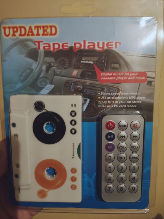 Kaseta magnetofonowa adapter transmiter mp3 SD bez kabli do radia auta