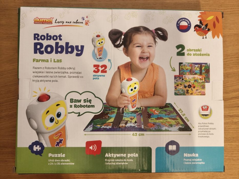 ZABAWKA EDUKACYJNA ROBOT ROBBY farma i las puzzle Dumel Discovery