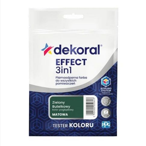 Dekoral Effect 3IN1 TESTER 0,04l Zielony Butelkowy