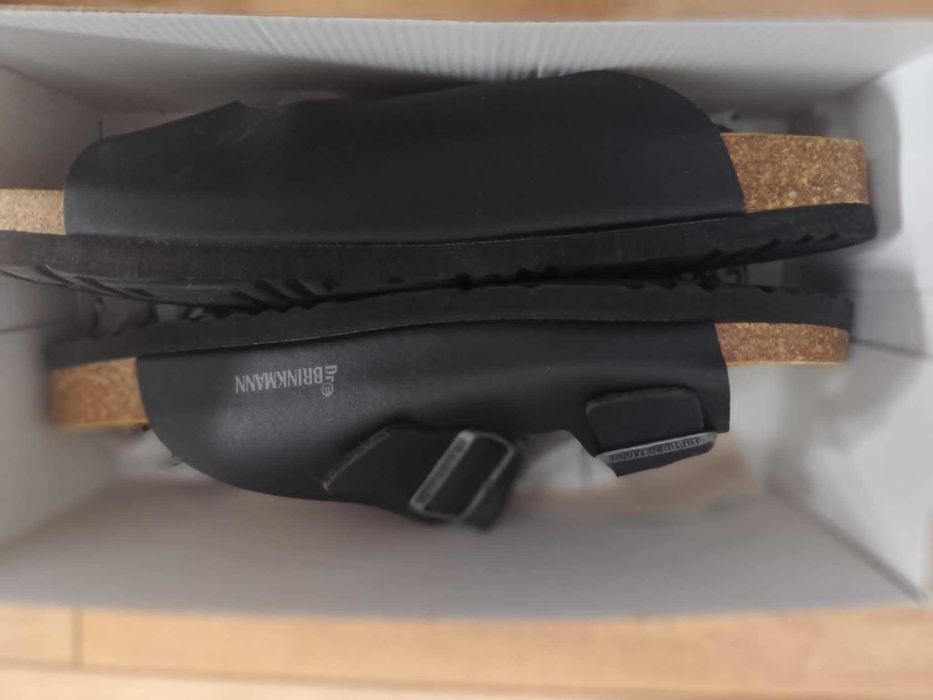 Klapki z wkładką z naturalnej skóry Dr. Brinkmann r.43