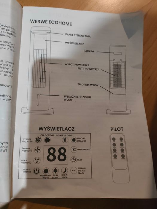 Werwe ecohome klimatyzator, oczywzczacz powietrza