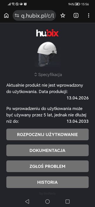 Kask ochronny SECRA-1 z przyłbicą.