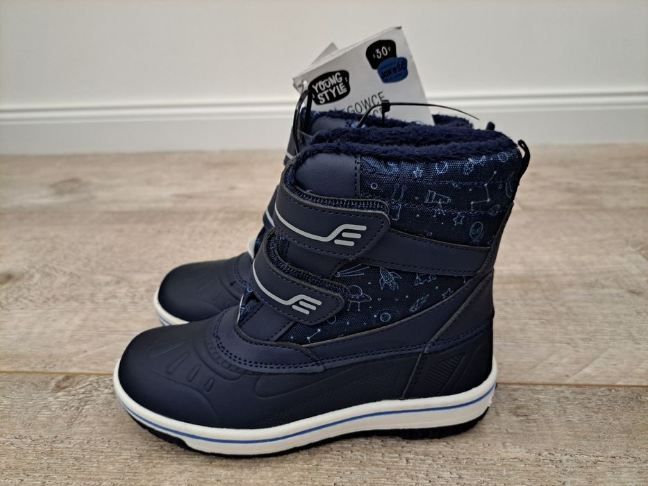 Buty zimowe chłopięce,  kozaki, śniegowce - rozm 30