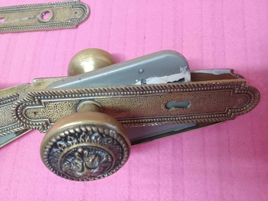 Puxadores em latão com fechadura (4unidades)