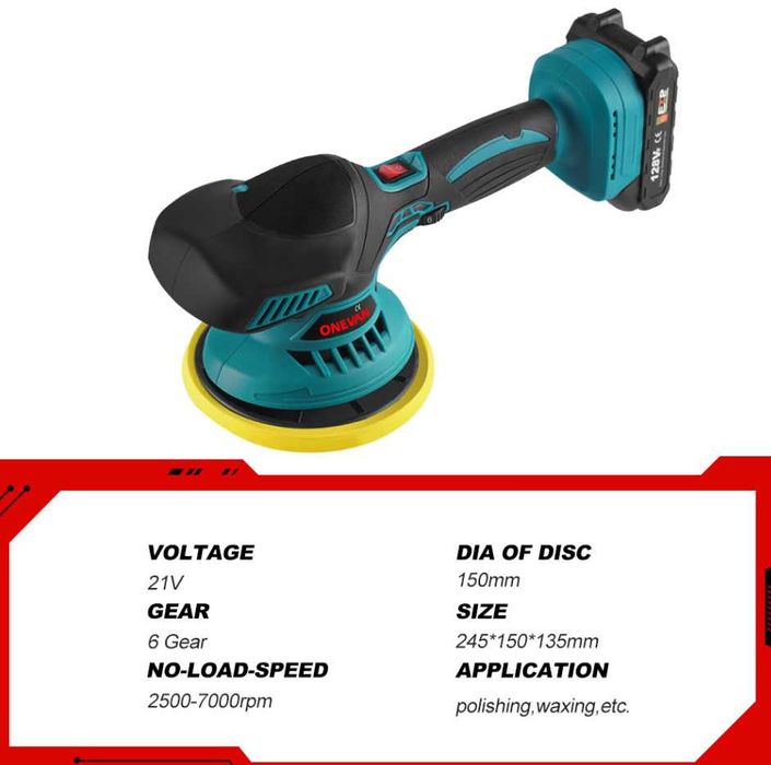 F887 Polidora orbital com 6 velocidades  acessórios incluidos