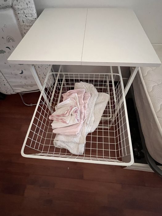 Movel para lavandaria 2 prateleiras metalicas