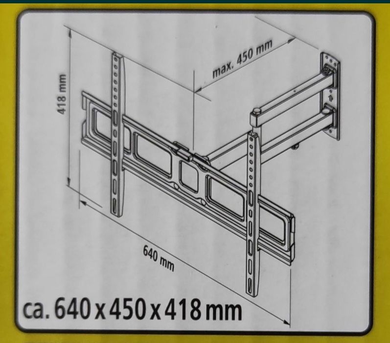 Regulowany uchwyt TV SWITCH ON do TV 37" -75"40Kg