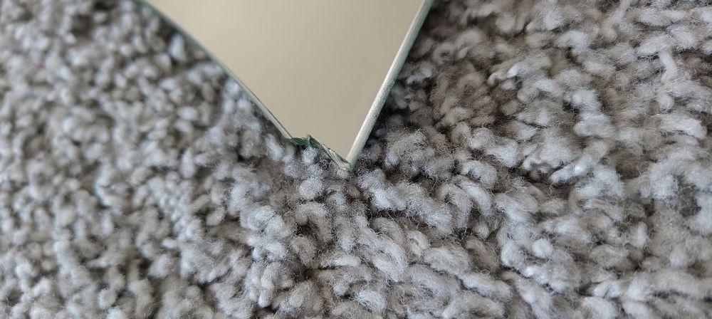 Lustro falowane kształt S duże w super stanie