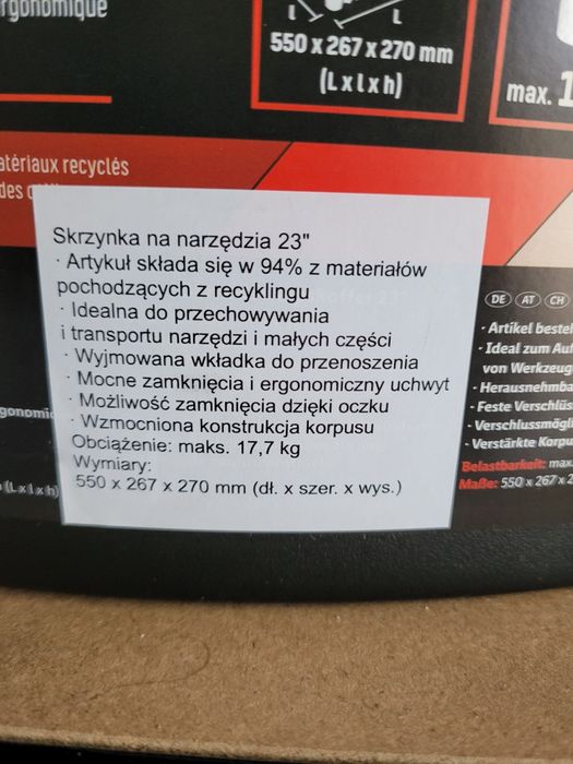 Skrzynia narzędziowa Parkside