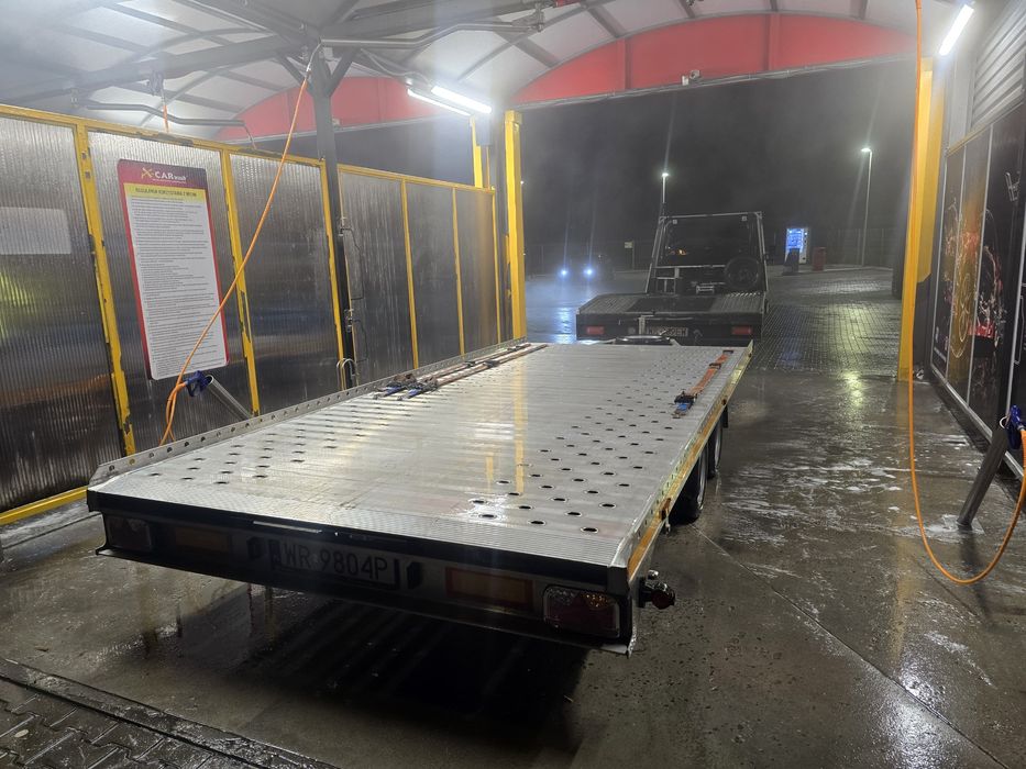 Wynajem przyczepy lawety 4.5m 2700DMC