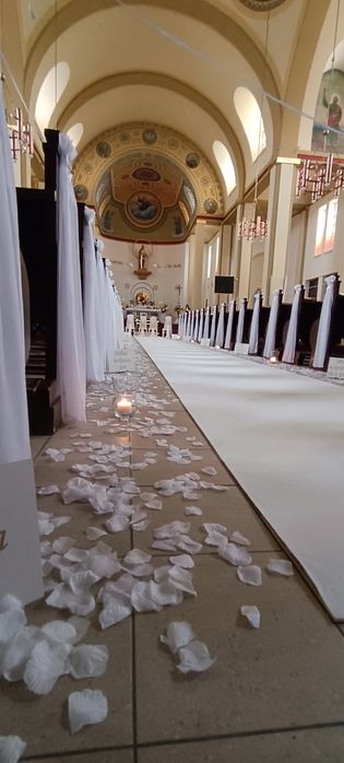 Biały dywan, dekoracje ślubne dekoracje weselne