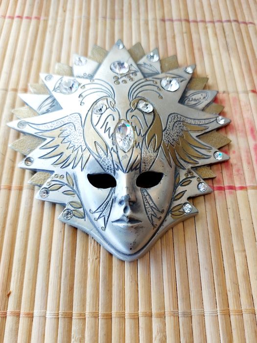 Máscara metálica decorativa Carnaval veneza