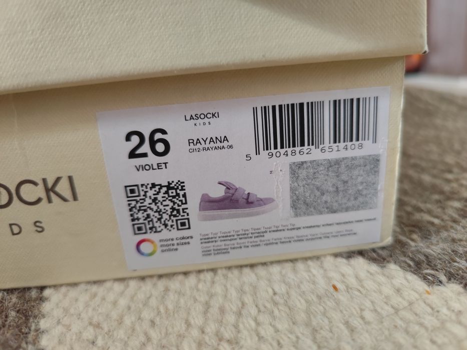Lasocki buty króliczki liliowe 26