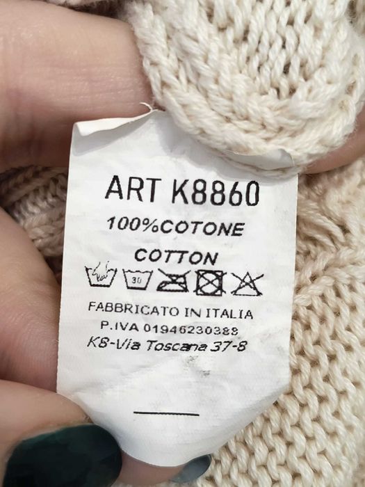 -> WYPRZEDAŻ ZIMOWA - Sweterek z warkoczowym splotem – Made in Italy