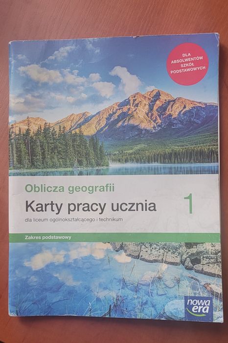 Sprzedam kartę pracy z geografii klasa 1 liceum-technikum.