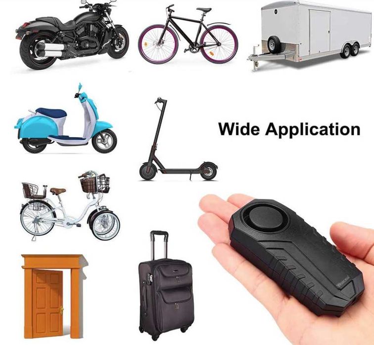 Alarme á  prova de água, bicicletas, carros, auto caravanas, portões..