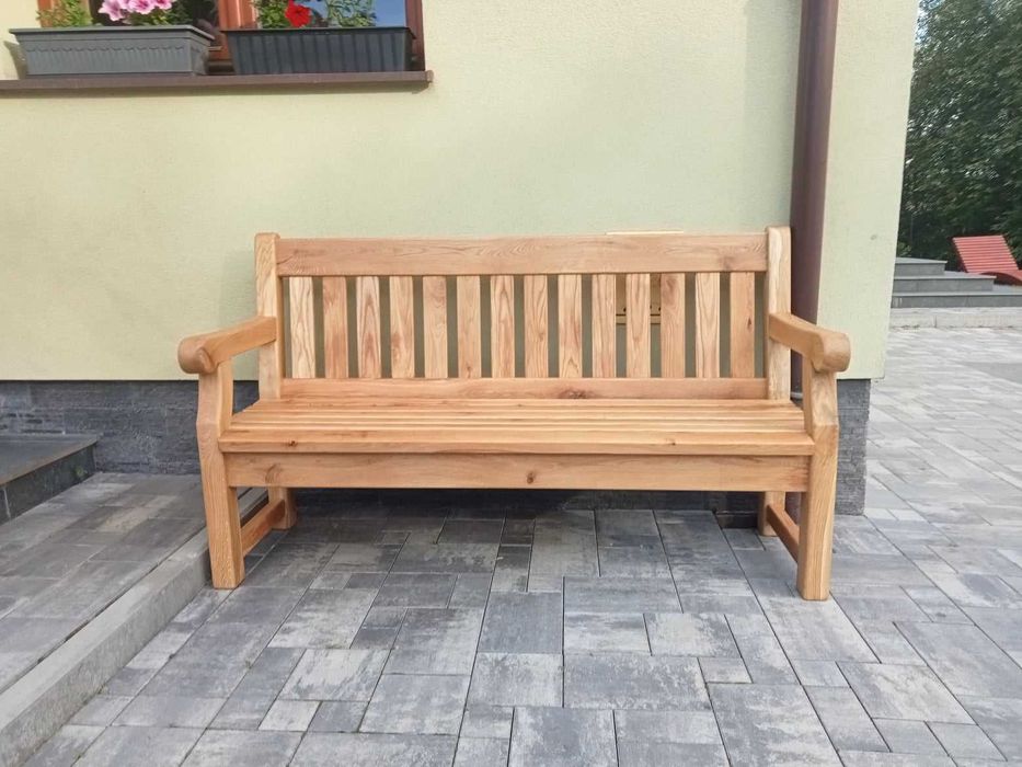 Ławka ogrodowa dębowa