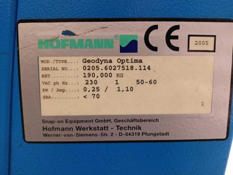 Wyważarka Hofmann Geodyna Optima test drogowy laser