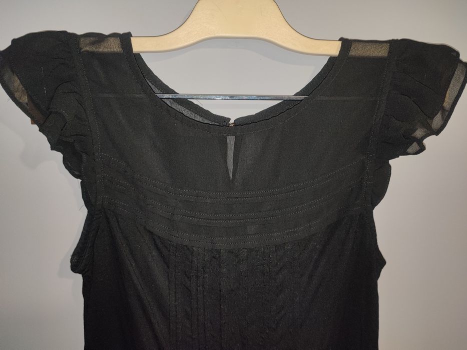 Czarna koszulka z siateczką H&M S