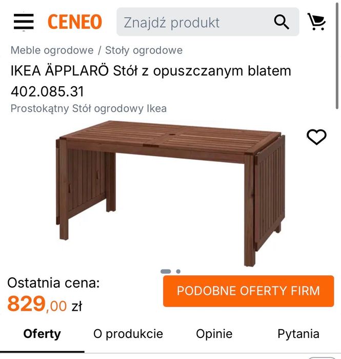 Zestaw ogrodowy Ikea Applaro - 4 krzesła 2 leżaki 1 stół 1 ławka