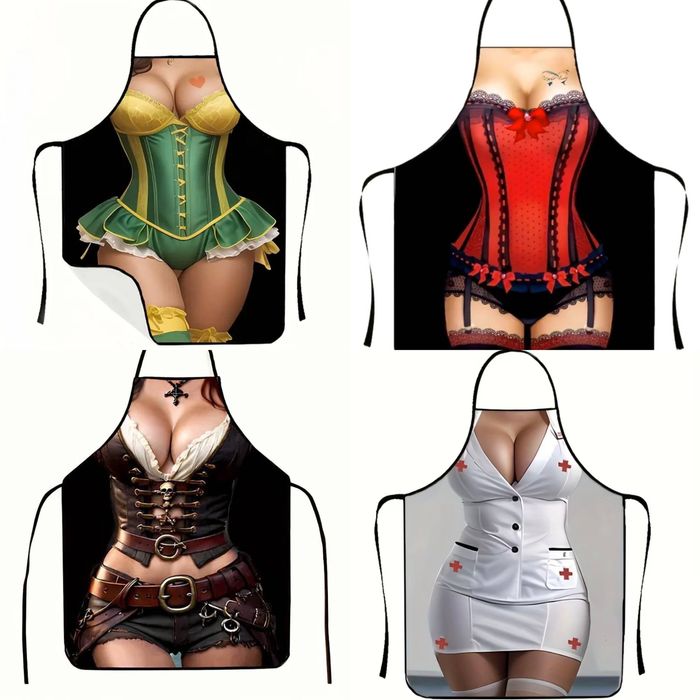 Фартух прикол з фігурою жінки подарунок