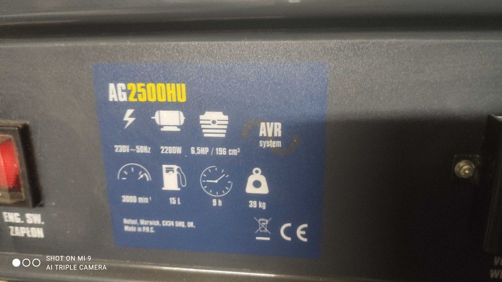 Poznań DOSTĘPNY Generator NUTOOL AG2500HU Agregat Prądotwórczy AFR Now
