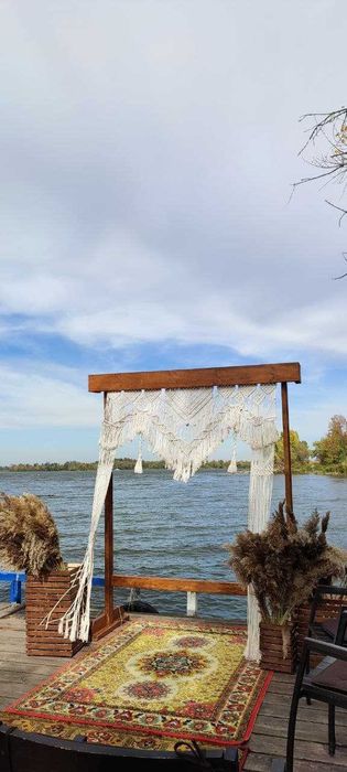 Свадебная арка в стиле макраме