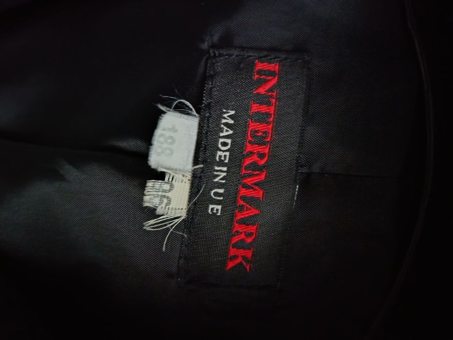 Męski płaszcz / marynarka INTERMARK– czarny, elegancki, klasyczny krój