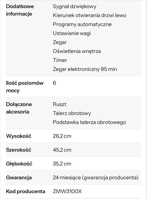 Mikrofalówka Zelmer