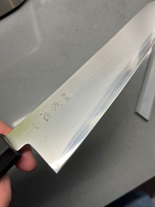 Faca japonesa Hatsukokoro Kaijin Aogami #2 Kiritsuke 24 cm