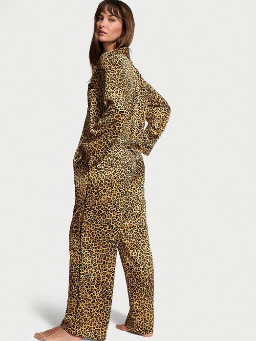 Піжама Victoria’s Secret сатинова леопардова XS–XL | Оригінал | Опт