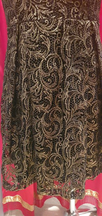 Sukienka elegancka czarno-złota roz.38