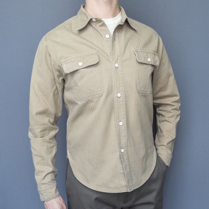 Benzak, koszula overshirt, workwear, beżowa, roz. S, Made in Portugal