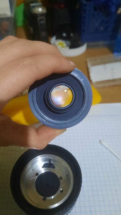 Remoção de fungos em lentes analógicas
