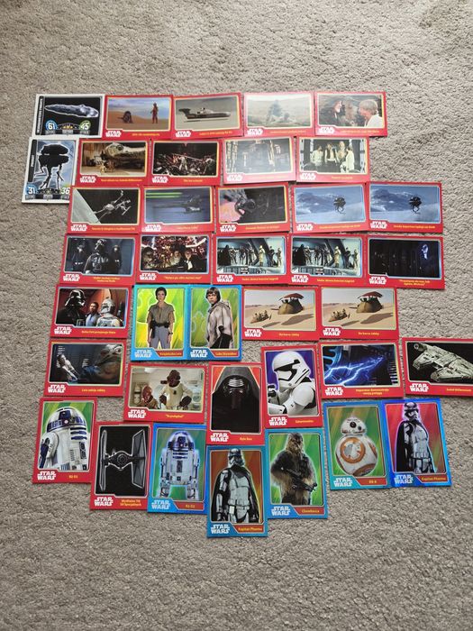 38 kart star wars, karty gwiezdne wojny