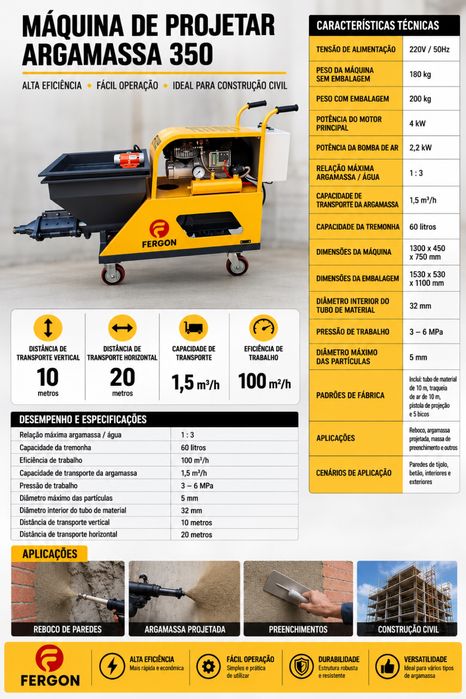 Máquina de Projetar Argamassa 350