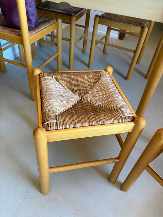 Conjunto Mesa de Cozinha Extensível + 4 Cadeiras + 2 Bancos (Lote Completo)