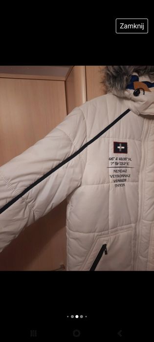 Kurtka biała męska L SMOG