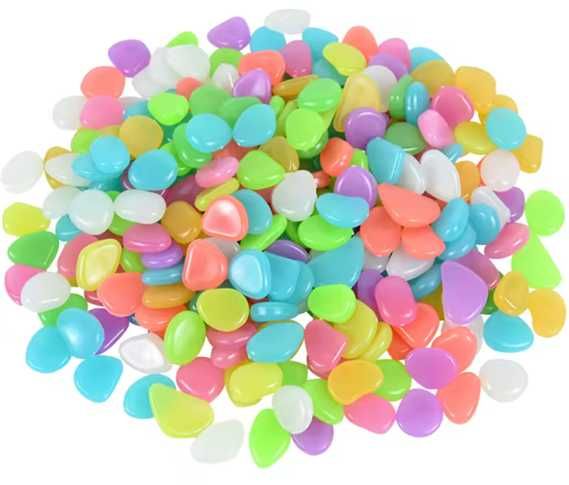 Zestaw kamieni dekoracyjnych fluorescencyjne 100 szt multikolor