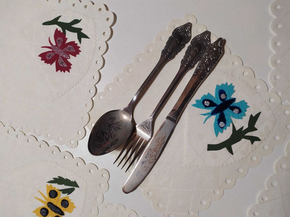 Винтаж! Ручная работа.Салфетница,чехол для столовых приборов, ткань