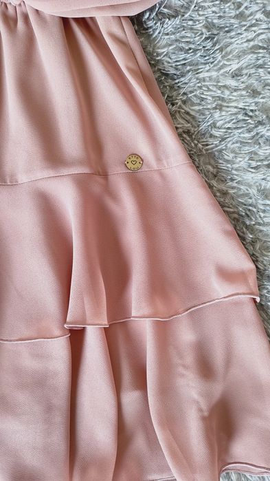 Sukienka ETTE LOU pudrowy róż roz M