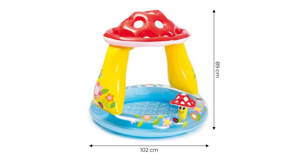 Dmuchany basen brodzik dla dzieci w kształcie muchomorka INTEX