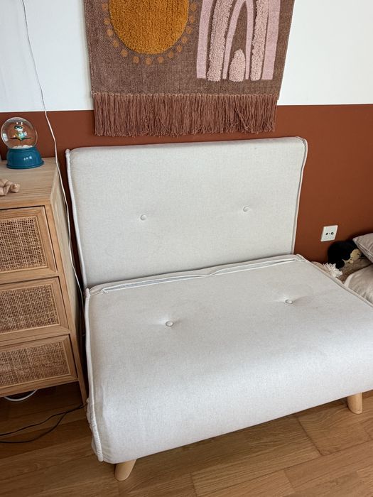 Sofa cama cinza claro