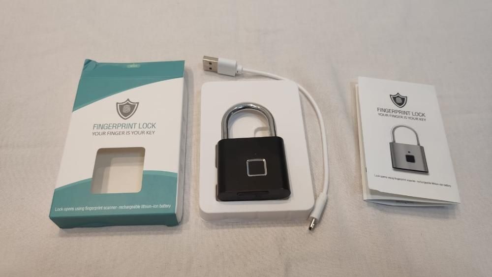 Cadeado inteligente biométrico impressão digital NOVO