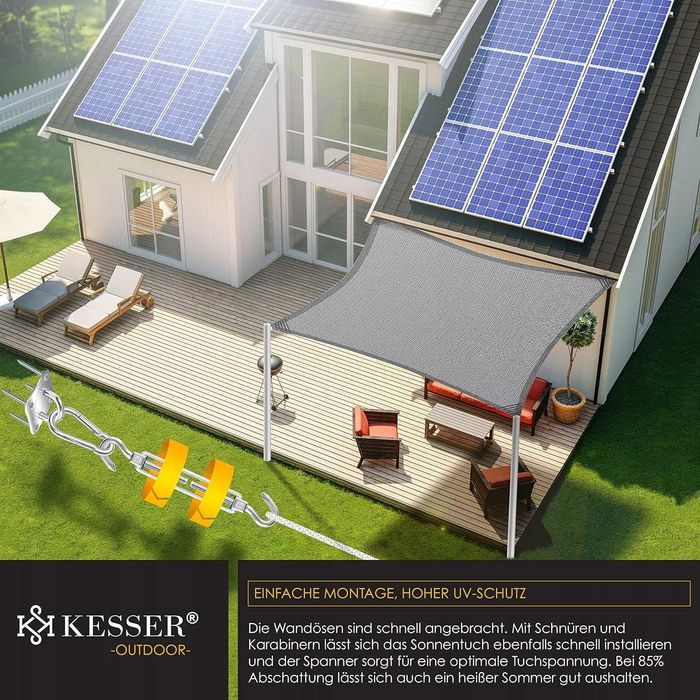 Żagiel ogrodowy tarasowy 400 x 200 cm tkanina