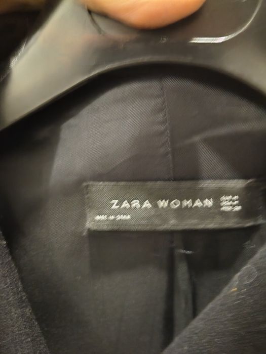 Sobretudo Zara Woman Preto – Modelo Envelope com Fivela – Tam. M