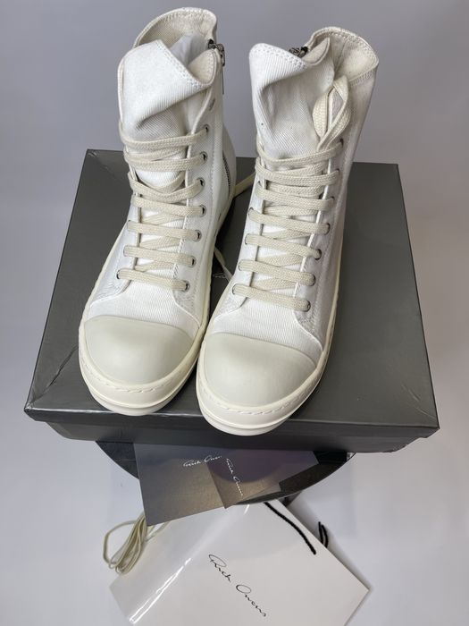 Rick Owens Ramones White Higt Top/Кеди Rick Owens Ramones/size42,43,44
