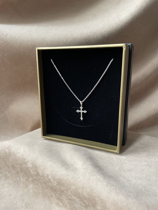 Крестик бриллианты gold