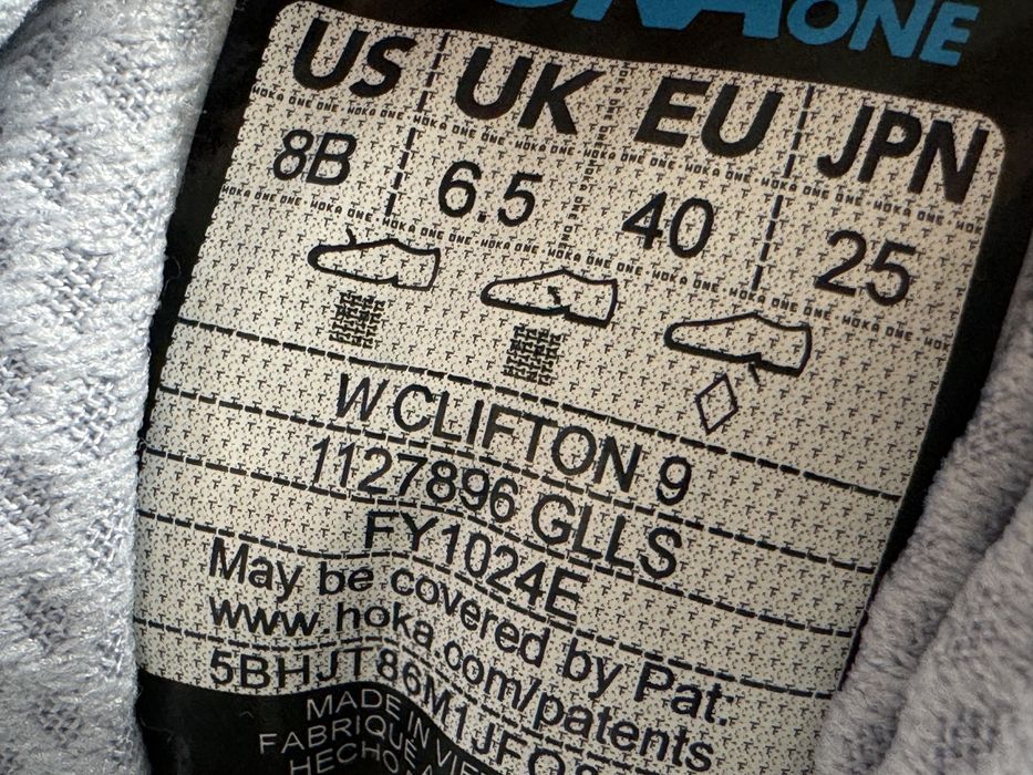 Оригінал Розмір 40 Кросівки Hoka One One Clifton 9 Взуття